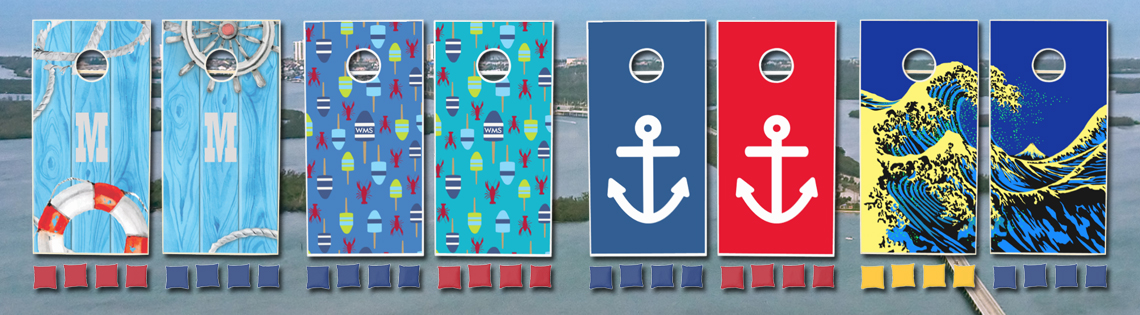 Nautical Cornhole Sets