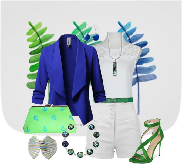 Green & Blue Nautical Outfit