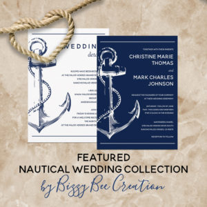 Bizzy Bee Traditional Anchor Nautical Wedding Suite | www.NauticalBoutique.Co