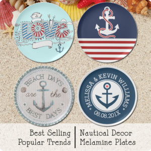 Trending Nautical Melamine Plates | www.NauticalBoutique.Co