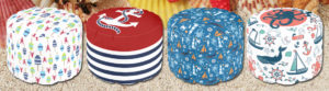 Nautical Ottoman Poufs | www.NauticalBoutique.Co