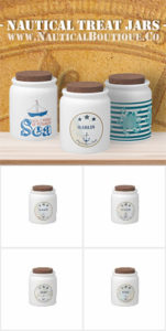 Nautical Pet Treat Jar Collection | www.NauticalBoutique.Co