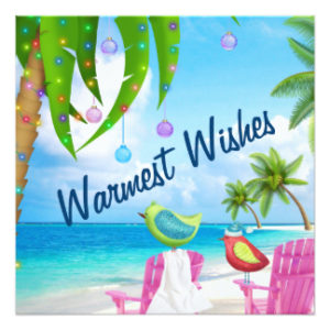 Warmest Wishes with Tropical Holiday Birds