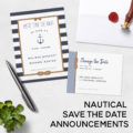 Nautical Save the Date Announcements | www.NauticalBoutique.Co