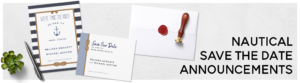Nautical Save the Date Announcements | www.NauticalBoutique.Co