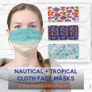 Nautical Cloth Face Masks | www.NauticalBoutique.Co