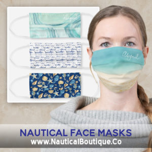 Nautical Cloth Face Masks | www.NauticalBoutique.Co