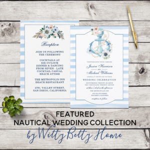Witty Betty Home Light Blue Nautical Wedding Suite | www.NauticalBoutique.Co