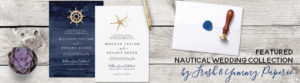 Fresh and Yummy Paperie Watercolor Modern Floral Nautical Wedding Suite | www.NauticalBoutique.Co