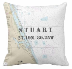 Stuart Florida Nautical Pillow