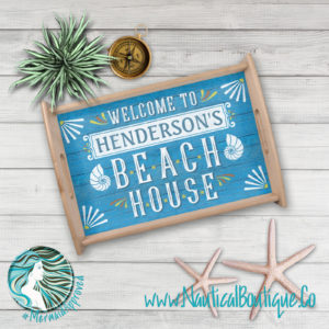 Coastal Beach House Serving Tray | www.NauticalBoutique.Co