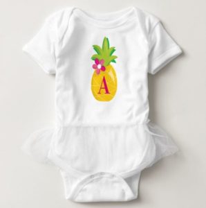 Cute Pineapple Monogram Baby Romper 235155141889410803