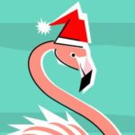 Christmas Flamingo Holiday Design