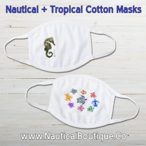 Nautical Cotton Face Masks | www.NauticalBoutique.Co