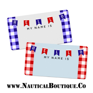 Cute Hello My Name Is Name Tag | www.NauticalBoutique.Co