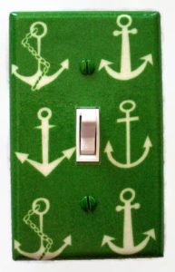 Kelly Green Nautical Switch Plate 