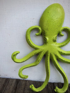 Chartreuse Octopus on Etsy