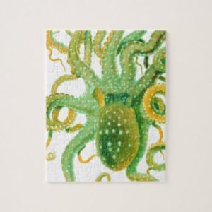 Green Octopus Jigsaw Puzzle