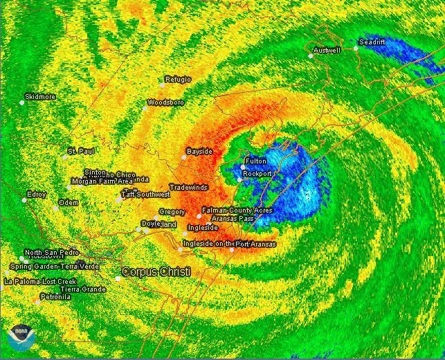 NOAA Hurricane Harvey Radar Loop Image