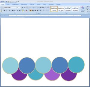 Making Mermaid Scales in Microsoft Word Illustration