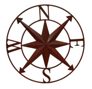 Metal Compass Nautical Wall Art