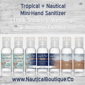 Tropical and Nautical Hand Mini-Sanitizer | www.NauticalBoutique.Co