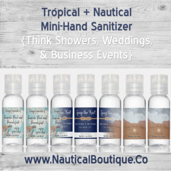 Tropical & Nautical Hand Sanitizer Favors & Giveaways