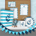 Teal and Blue Anchor Baby Shower Collection 119692813797630684