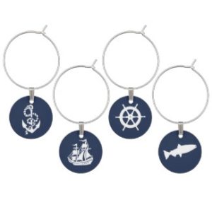 Nautical Wine Charms Set