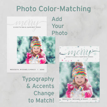 Photo Color-Matching Typography Holiday Collection