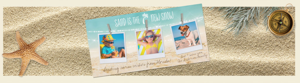 Tropical Sand is the New Snow Holiday Card | www.NauticalBoutique.Co