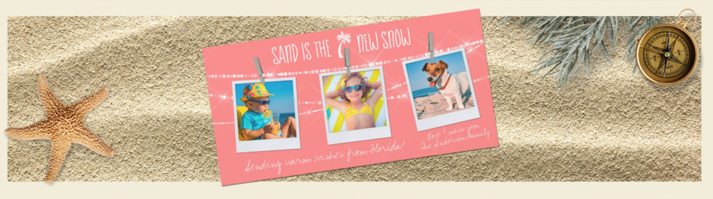 Tropical Coral Sand is the New Snow Holiday Card | www.NauticalBoutique.Co