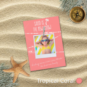 Tropical Coral Sand is the New Snow Holiday Card | www.NauticalBoutique.Co