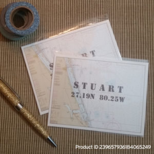 Stuart Florida Latitude Longitude Postcard
