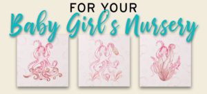 Cute Baby Girl Sea Life Nursery Theme | www.NauticalBoutique.Co