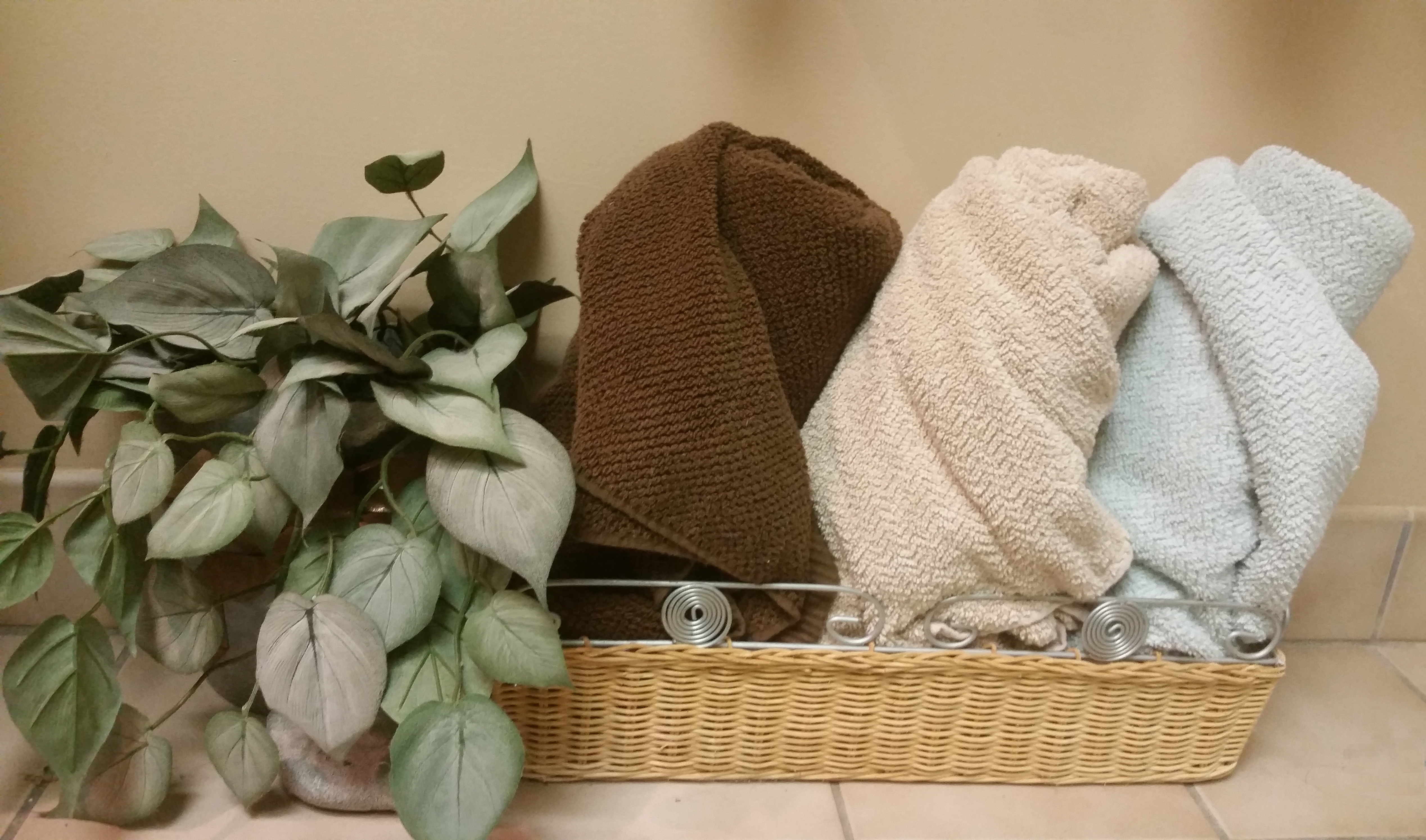 Towels Displayed in Basket