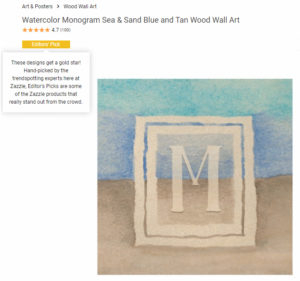 Editor's Pick Monogram Beach Wood Wall Art
