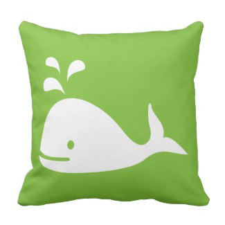 Nautical Whale Pillow by Two White Owls
